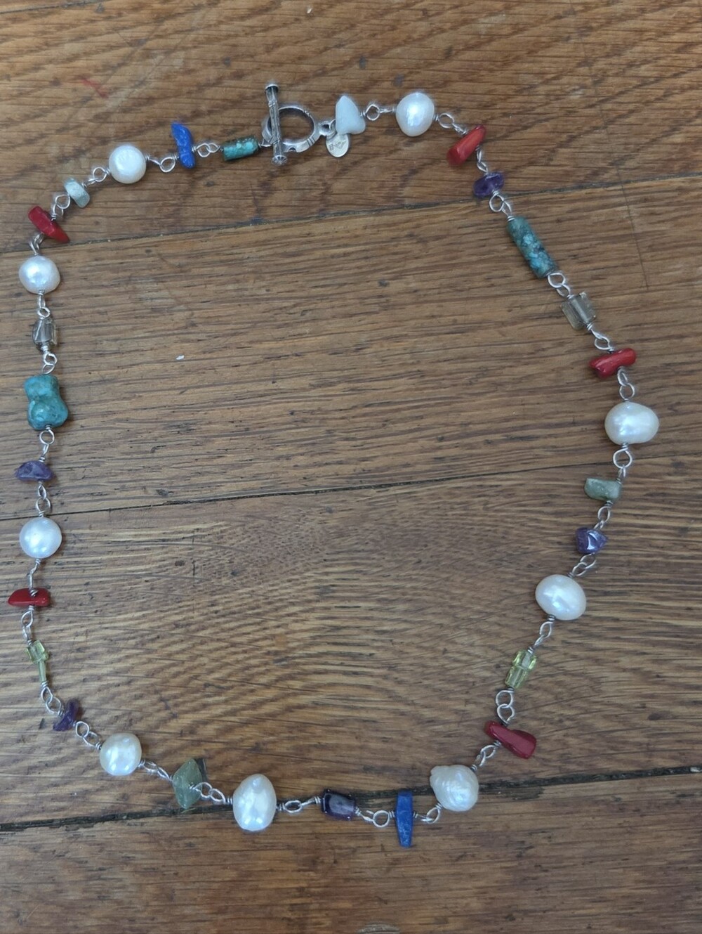 Silpada Designs Freshwater Pearl and Multistone Necklace